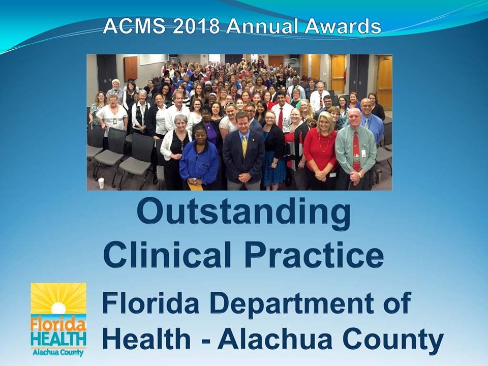 Outstanding Clinical Practice award - Florida Department of Health-fdh